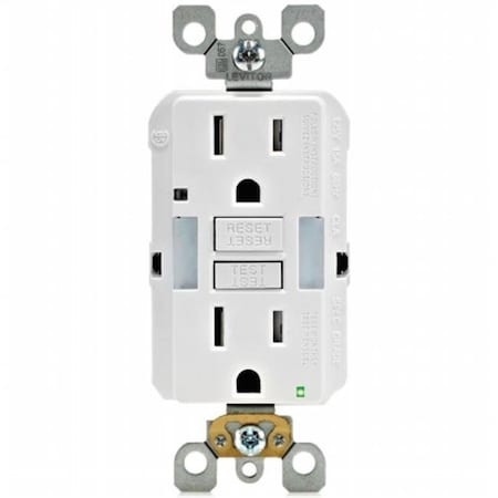 Ezgeneration Mfg R02-GFNL1-00W Self-Test GFCI Guide Tamper Receptacle; White EZ780664